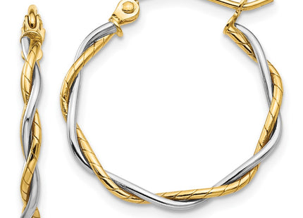 14k Two-tone Earrings Style TE229 - Classique Jewelry Inc.