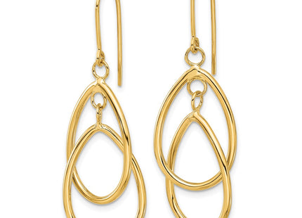 14k Yellow Gold Earrings Style TE359 - Classique Jewelry Inc.