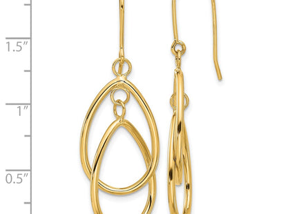 14k Yellow Gold Earrings Style TE359 - Classique Jewelry Inc.