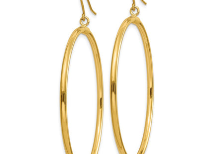 14K gold hoop earrings, alternate view