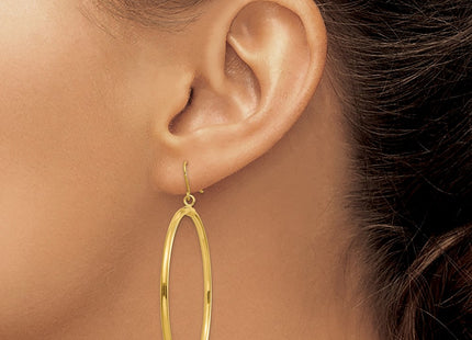 14K gold hoop earrings, another view