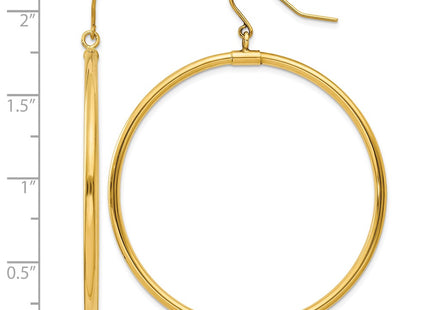14K gold hoop earrings, further view