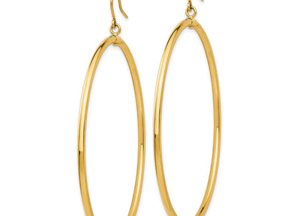 14k Tube Hoop Dangle Earrings (Style TE510)