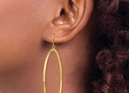 14k Tube Hoop Dangle Earrings (Style TE510)