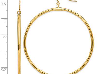 14k Tube Hoop Dangle Earrings (Style TE510)