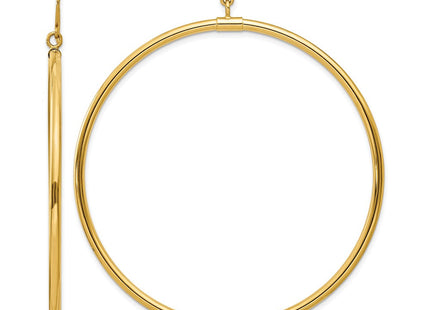 14k Tube Hoop Dangle Earrings (Style TE510)
