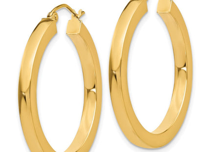 14K gold hoop earrings, alternate view