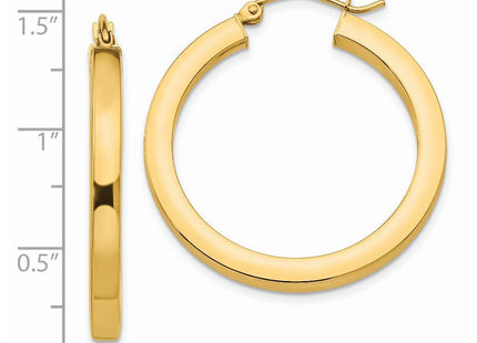 14K gold hoop earrings, further view