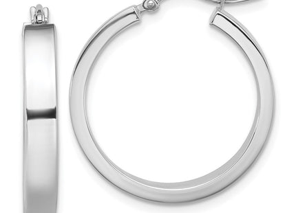 14k White Gold Polished Hoop Earring (Style TE557)