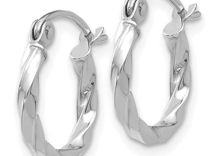 14K gold hoop earrings, alternate view