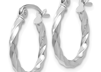 14K gold hoop earrings, alternate view