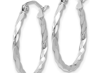 14K gold hoop earrings, alternate view