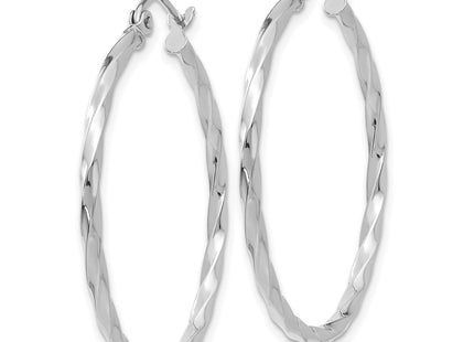 14K gold hoop earrings, alternate view