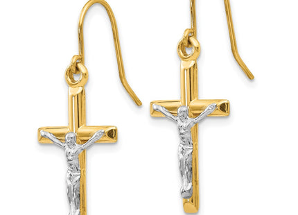 14k Two-tone Earrings Style TE610 - Classique Jewelry Inc.