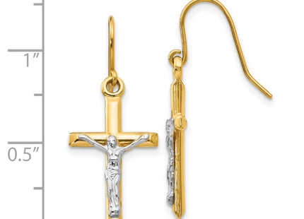 14k Two-tone Earrings Style TE610 - Classique Jewelry Inc.