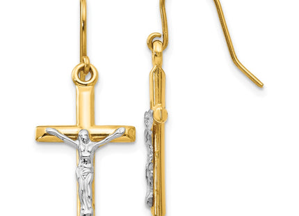 14k Two-tone Earrings Style TE610 - Classique Jewelry Inc.