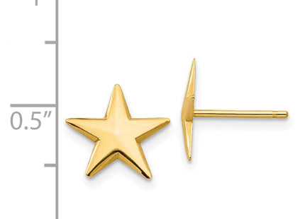14K gold drop earrings, further view