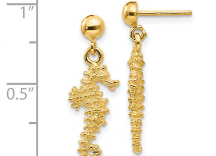14k Yellow Gold Earrings Style TE626 - Classique Jewelry Inc.