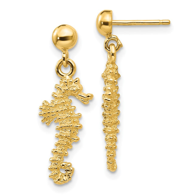 14k Yellow Gold Earrings Style TE626 - Classique Jewelry Inc.