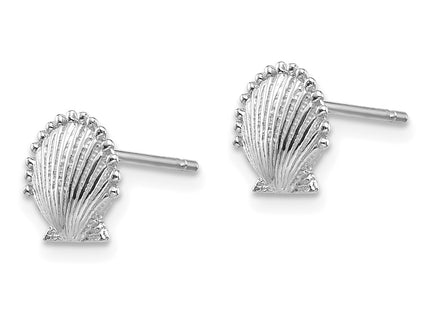 14K white gold earrings, alternate view