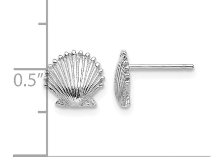 14K white gold earrings, further view