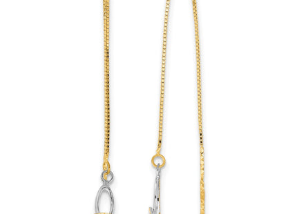 14k Yellow & Rhodium Earrings Style TE659 - Classique Jewelry Inc.