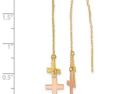 14k Two-tone Earrings Style TE661 - Classique Jewelry Inc.