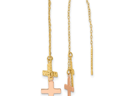 14k Two-tone Earrings Style TE661 - Classique Jewelry Inc.