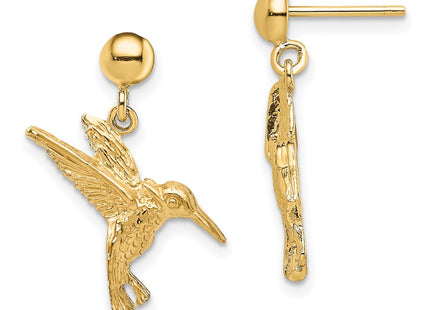 14k Yellow Gold Earrings Style TE671 - Classique Jewelry Inc.