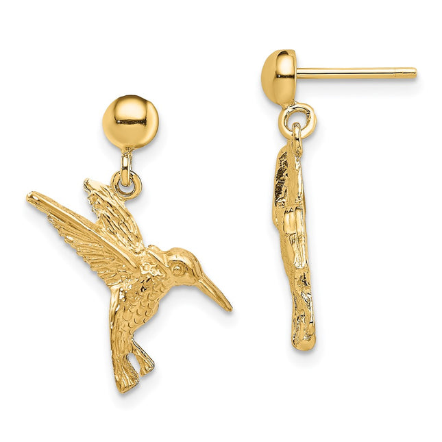 14k Yellow Gold Earrings Style TE671 - Classique Jewelry Inc.