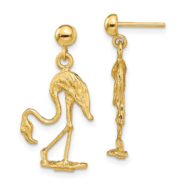14k Yellow Gold Earrings Style TE673 - Classique Jewelry Inc.