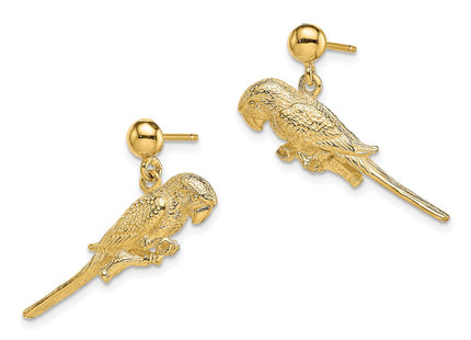 14k Yellow Gold Earrings Style TE675 - Classique Jewelry Inc.
