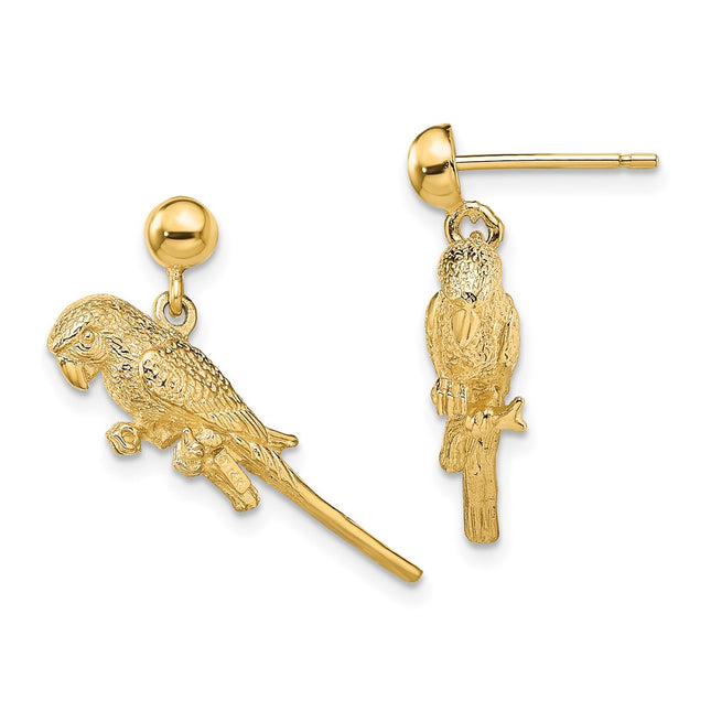 14k Yellow Gold Earrings Style TE675 - Classique Jewelry Inc.