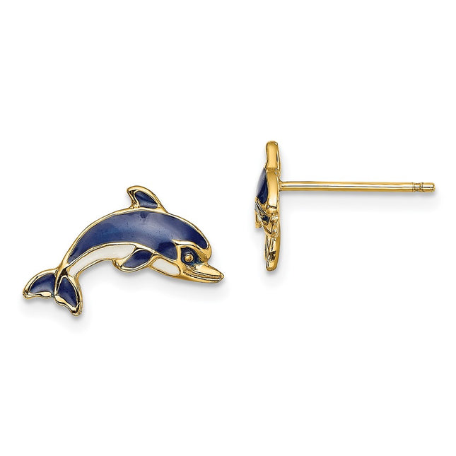 14k Yellow Gold Earrings Style TE689 - Classique Jewelry Inc.