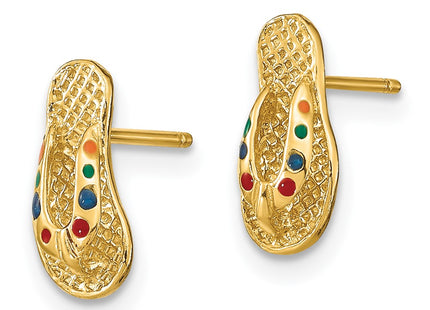 14k Yellow Gold Earrings Style TE697 - Classique Jewelry Inc.