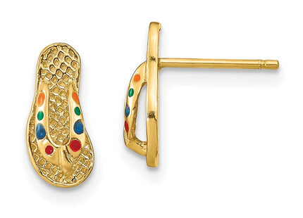 14k Yellow Gold Earrings Style TE697 - Classique Jewelry Inc.