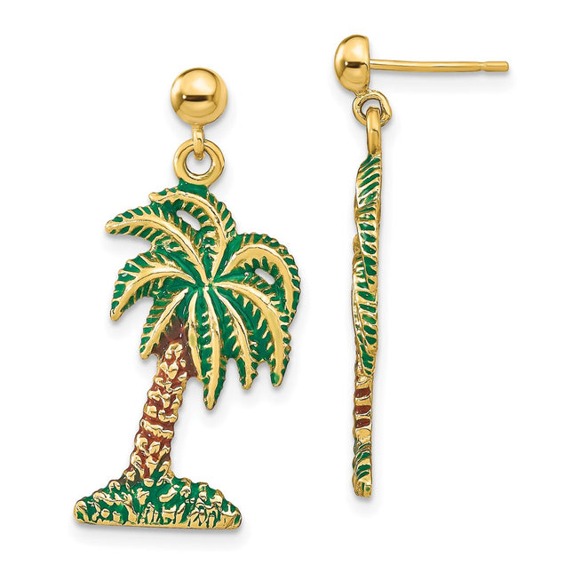 14k Yellow Gold Earrings Style TE700 - Classique Jewelry Inc.