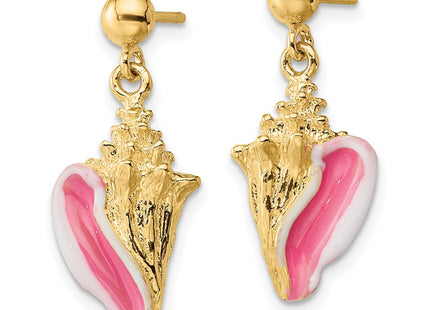 14K white gold drop earrings, alternate view