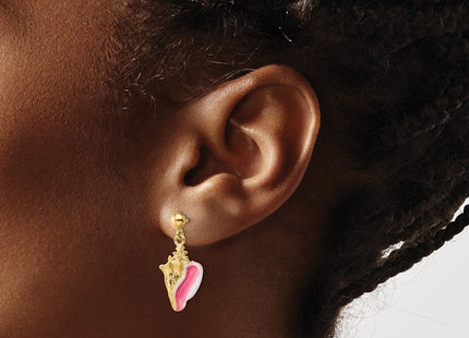 14K white gold drop earrings, another view