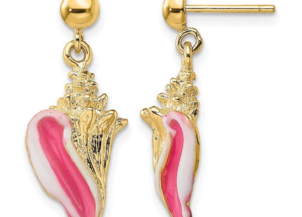 14K white gold drop earrings