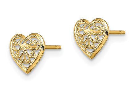 14k Yellow Gold Earrings Style TE706 - Classique Jewelry Inc.