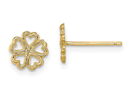 14k Yellow Gold Earrings Style TE707 - Classique Jewelry Inc.