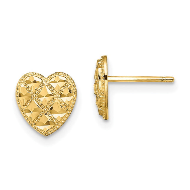 14k Yellow Gold Earrings Style TE709 - Classique Jewelry Inc.