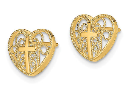 14k Yellow Gold Earrings Style TE711 - Classique Jewelry Inc.