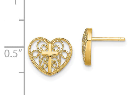 14k Yellow Gold Earrings Style TE711 - Classique Jewelry Inc.