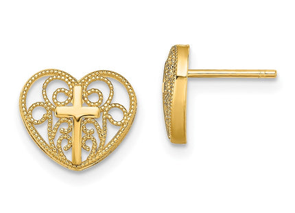14k Yellow Gold Earrings Style TE711 - Classique Jewelry Inc.
