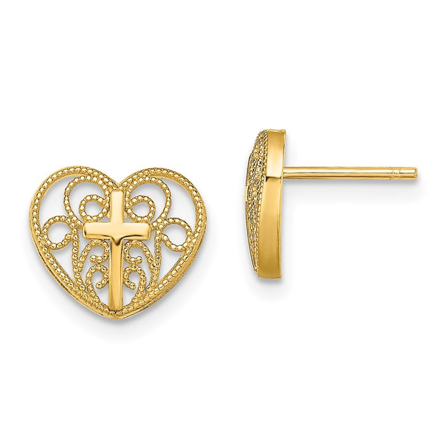 14k Yellow Gold Earrings Style TE711 - Classique Jewelry Inc.