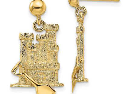 14k Yellow Gold Earrings Style TE712 - Classique Jewelry Inc.