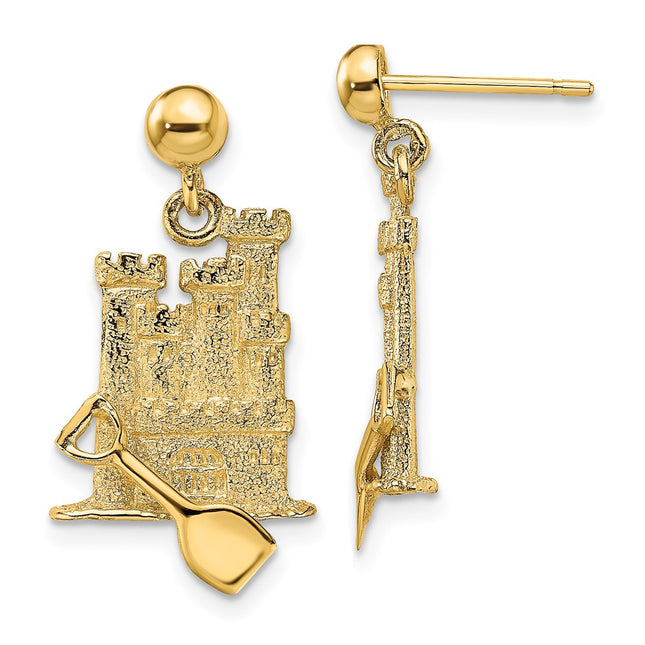 14k Yellow Gold Earrings Style TE712 - Classique Jewelry Inc.