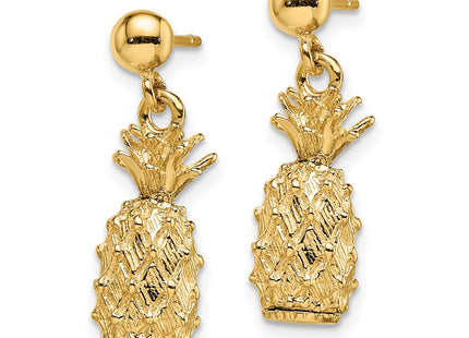 14k Yellow Gold Earrings Style TE713 - Classique Jewelry Inc.